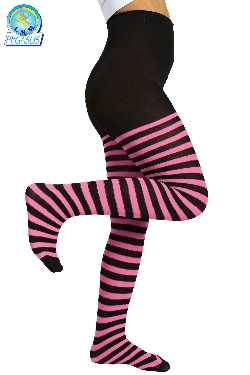 CALZE COLLANT RIGA NERO ROSA BAMBINA